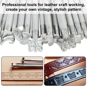 20Pcs DIY Carving Chisel Set, Arts And Crafts Sculpture Knocking Flowers Leather Tool Accessories Printing Carving Tools
