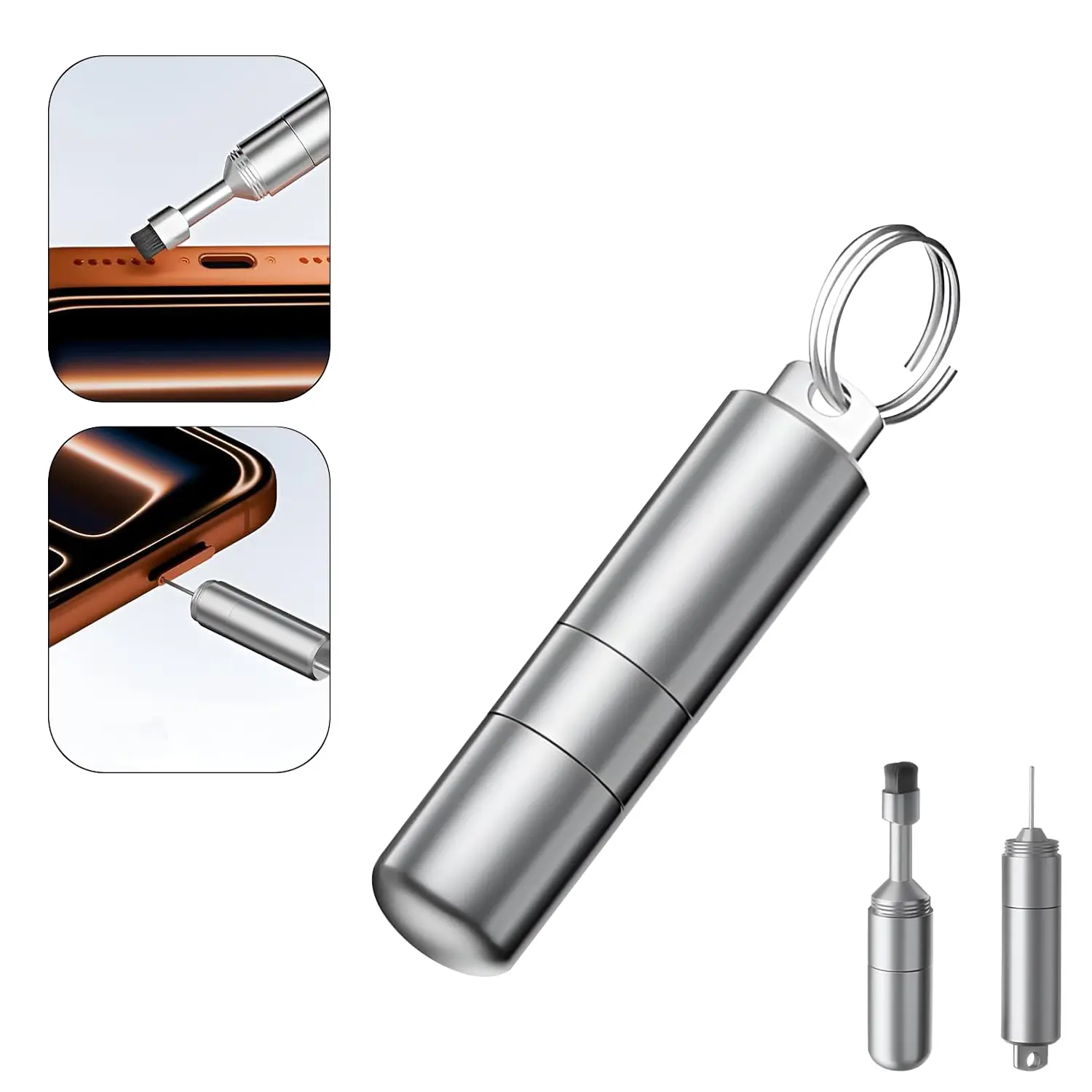 Multitool Sim Card Tray Pin Eject Removal Tool Needle Opener Ejector with Cleaning Brush, Suitable for All iPhone, Samsung and Other Smart Phones, Eject Pin Key Tool for iPad /Tablet and More
