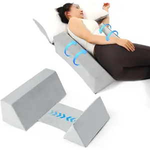 Positioning Wedge Pillow Side Sleeping Belt Connection, Limit Width Bed Wedges Body Positioners for Back Pain Relief, Back Positioning Wedge for After Surgery, Anti Snoring, Back