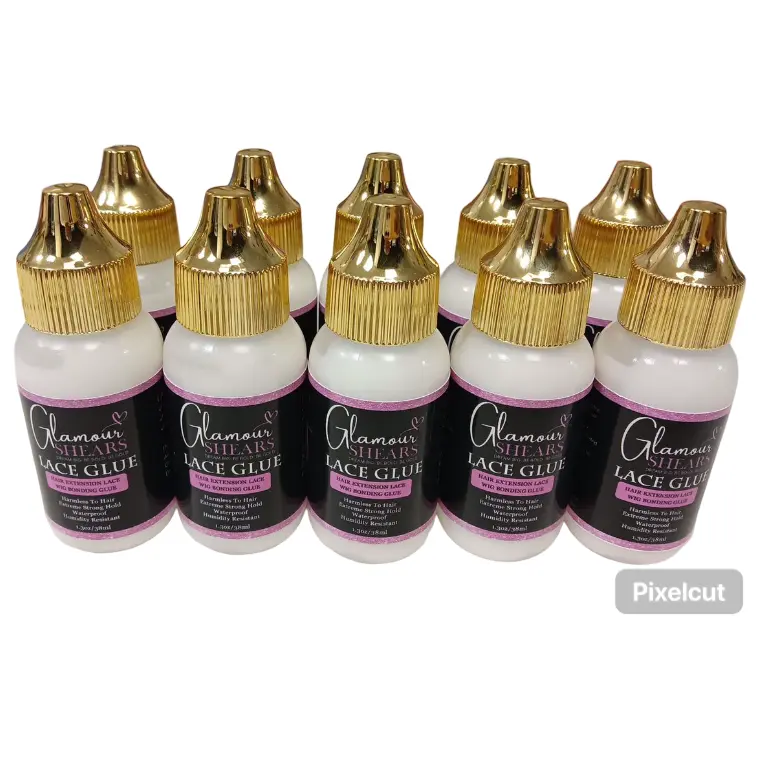 Waterproof Lace Glue for Hair Extensions & Wigs, Strong-Hold Adhesive, 4-Week Long-Lasting Safe Hold, 1.3 oz/38ml, Strong, Safe Hold