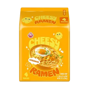 OTTOGI Cheddar Cheese Ramen 4-Pack | Authentic Korean Instant Noodles | 111g Each