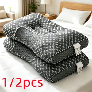 1/2 pcs high-end 3D ergonomic neck pillow, a side-sleeping pillow designed to conform to the human body curve, a cervical support pillow, a sleep-specific neck pillow, with breathable pillowcase - large size