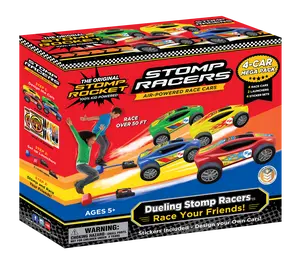 Stomp Rocket® Dueling Stomp Racers™ 4 Car Mega Pack