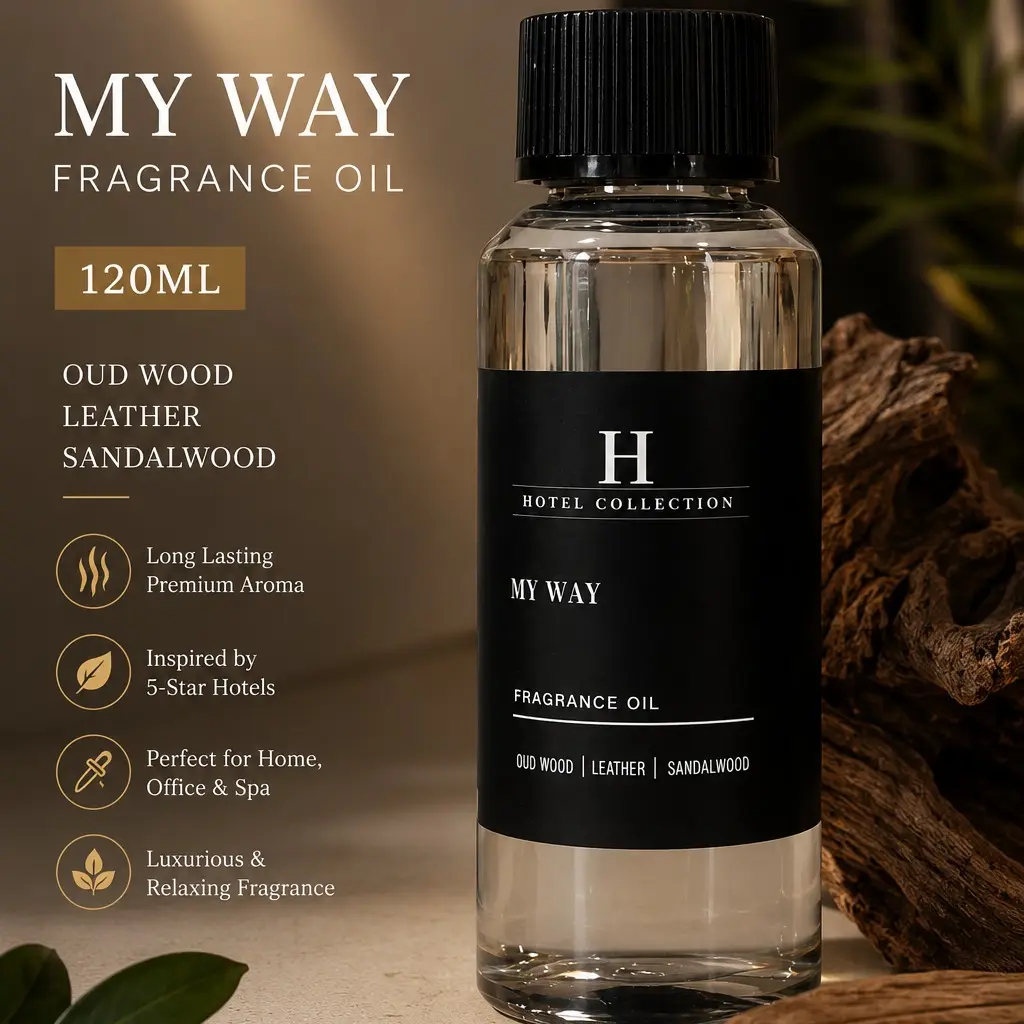 "My Way Essential Oil Scent by Hotel Collection – Luxurious, Long-Lasting Aroma for Home, Office, or Spa, Inspired by 5-Star Hotels. Synthetic Scented Fragrance Smooth