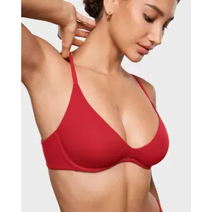 INLYRIC Women's Inbarely Plus Unlined Plunge Bra - Soft Fabric, Adjustable Straps, Medium Stretch, Breathable & Supportive for Low-Cut Outfits SpringStatements
