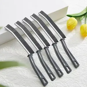5pcs Gap Cleaning Brushes, Slim Flat Curved Brush for Narrow Gaps,Deep Crevices and Small Spaces, Durable High Elastic Material, Easy to Clean, No Residue, Kitchen & Bathroom Cleaning Tool