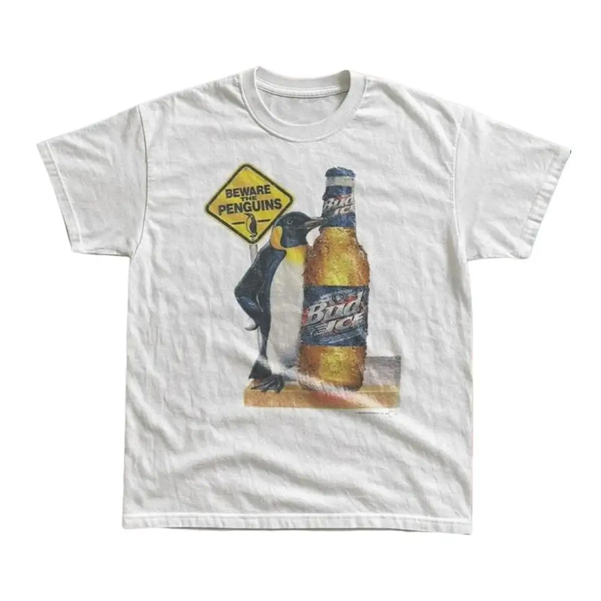 Beware the Penguin Graphic T-Shirt, Funny Penguin Animal Tee, Y2K Gothic Grunge Emo Streetwear Shirt, Unisex Men’s and Women’s Gift