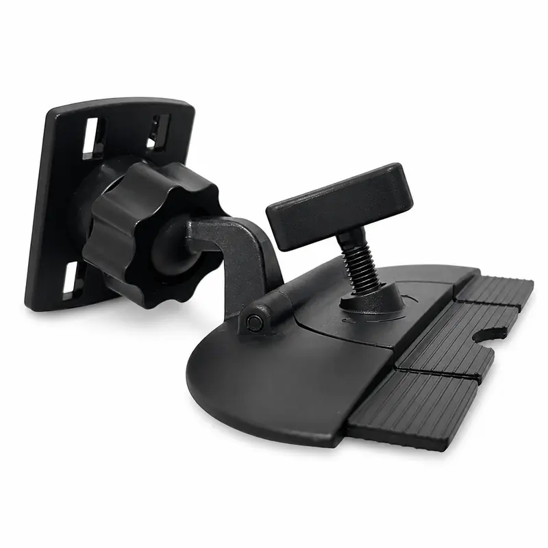 CD Slot Car Holder - 1 Pack Dashboard Mount Accessory with 4-Button Lock, 360° Rotate, Road Vibration-Resistant, Universal Fit, Tool-Free Easy Install, Wireless Clip-On GPS Auto Accessory for Road Trips, Parking, Navigation