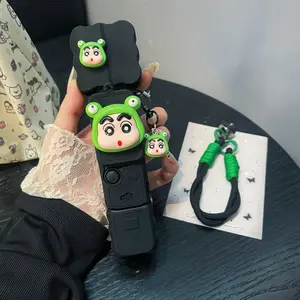 Luxury Cute Cartoon Handmade DIY Silicone Camera Case Cover, Full Protection for Dji Pocket3, Ultra-Thin Soft Gel, Portable with Lanyard, Camera Accessories, Protector