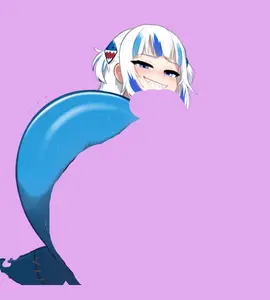 Gawr Gura 48 Car Sticker – Kiss-Cut Vinyl Decal for Laptop & Hydro Flask, Full Body Sticker