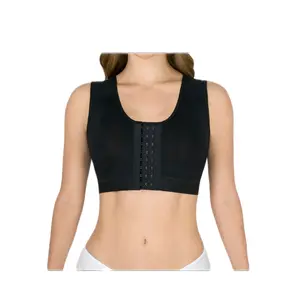 Post-surgical Sleep Bra with High Compression, Full Coverage with Brooch Line in Front for Easy Wear, Soft Breathable Fabric Womenswear