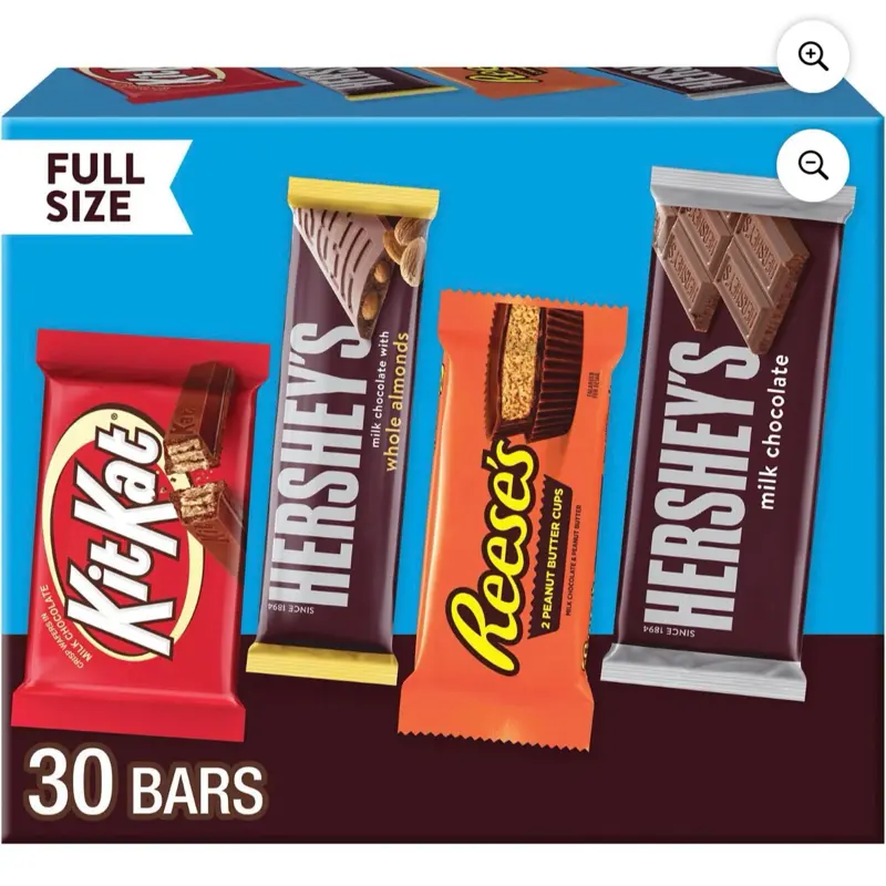 Hershey’s Variety Pack, Milk Chocolate Candy, 30 Pack Hershey’s Variety Pack, Milk Chocolate Candy, 30 Pack