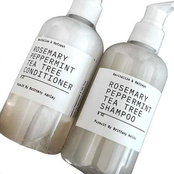 Pursuit By Brittany Ashley Stimulate Me Rosemary, Peppermint & Tea Tree Shampoo and Conditioner Bundle - Hydrating Natural Ingredients Scalp Care Anti-Dandruff Kits with Cool Minty Scalp Refresh & Silky Smooth Oil Cleanser, Anti-Dandruff Shampoo & Conditi
