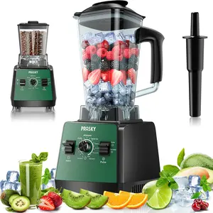 PRASKY 10-in-1 Multifunctional Blender, Countertop Blenders,BPA Free,2 Containers,Ice Crushing, Blender & Grinder Combo,Great Holiday Gift