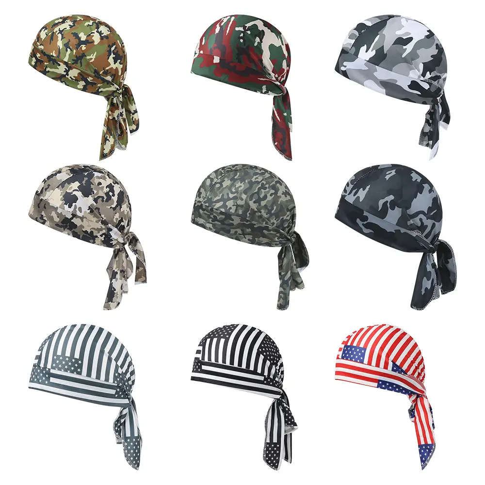 9 Pack Skull Caps for Men Sweat Wicking Cooling Helmet Liner Cycling Motorcycle Bandana for Men skullcap