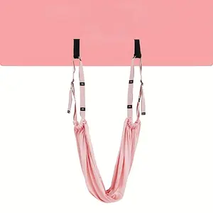 1pc Aerial Yoga Hanging Rope Home Waist Training Device Shoulder and Back Opening Traction Belt Stretching Strap Hang Behind Door Bend Handstand Workout Band Yoga Equipment