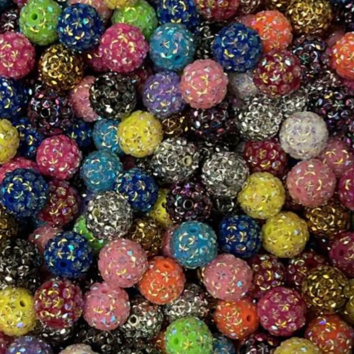 20mm Rhinestone Beads - 15 for $7 or 45 for $18