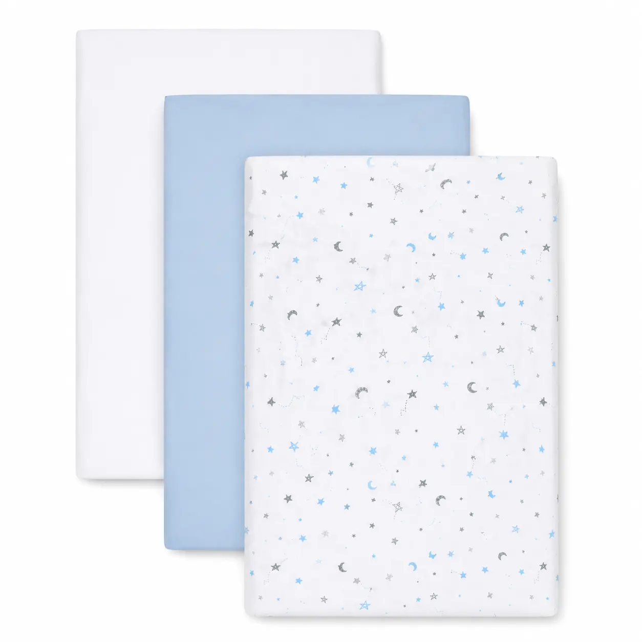 American Baby Company 3-Pack 100% Natural Cotton Fitted Crib Sheets, 52" x 28"