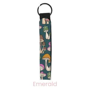 abbyrose Mellow Mushrooms Wristlet Key Chain Emerald