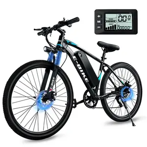 26 Inch Electric Bike, Peak 1500W Motor E-Bike, 25MPH Top Speed, 50-mile range Commuter-style Electric Bicycle, 432Wh battery, 7-speed shifting Front suspension Electric Mountain Bike