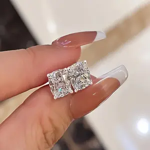 Square CZ Earrings for Women | Classic Versatile Jewelry | Valentine's Day Gift