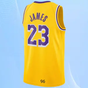 Men's stitched Basketball Jersey Gold CV 2025