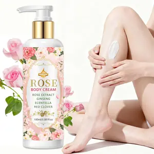 100ML Rose Body Lotion, Rose Extract, Gotu Kola, Ginseng, Clover, Moisturizing Smooth, Long-Lasting Scent, Deep Nourishment, Hydrating, Moisturizer, Body Care Lotions, Moisture, Moisturize