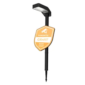 Girafit Solar Security Sign, Spot Lights Outdoor for Yard Garden Pathway Landscape, Auto On/Off, IP65 Weatherproof