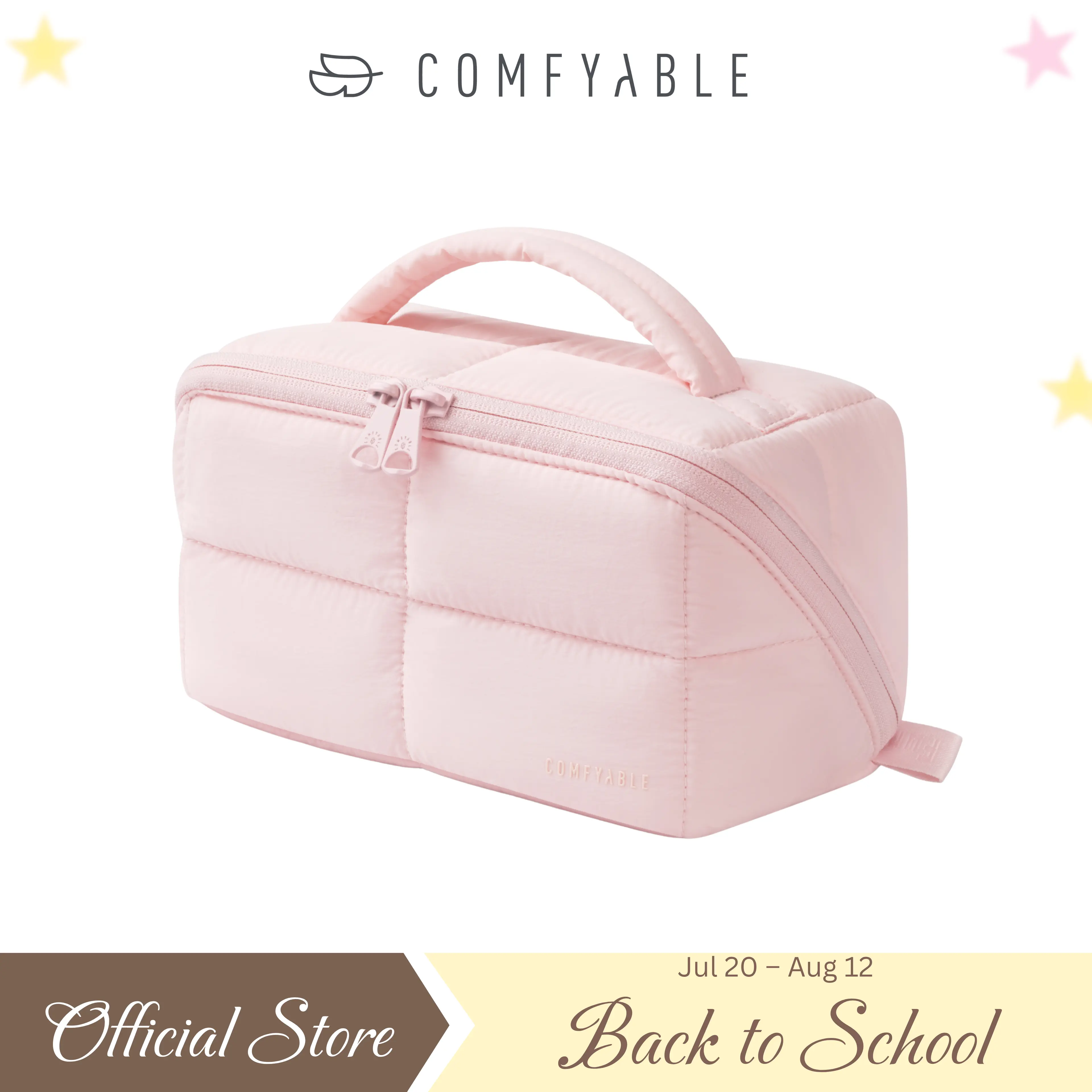 Comfyable Puffy Make-Up Bag for Women, Compact Organiser with Quick Flat Access, Lightweight Water-Repellent Pouch for International Travel, Assorted Color Cosmetic Bag, Assorted Color Make-Up Bags,back to school,back to school haul