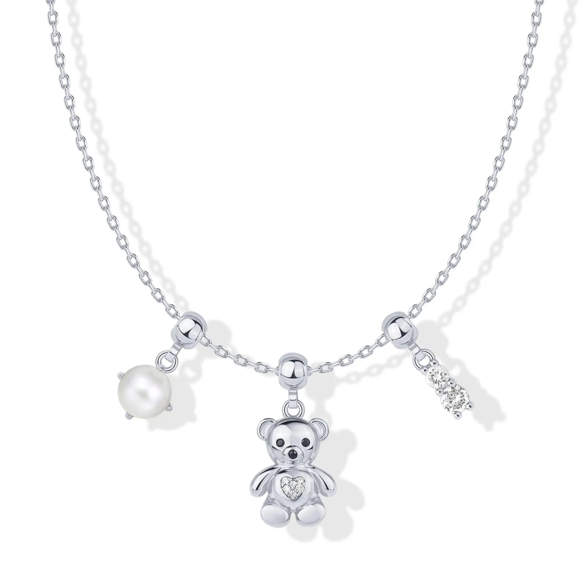 Teddy Bear - White Gold