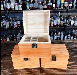 Wooden 6 Sample Bottle Box (Box ONLY)