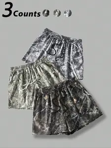 Women's Solid & Camouflage Print Shorts, Casual Comfy Fit Breathable Shorts for Summer, Ladies Bottoms for Daily Wear