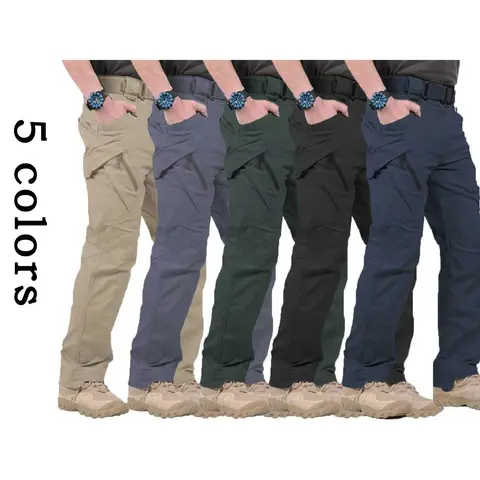 HOMUG Men's Lightweight Casual Work Pants & Tactical Hiking Pants Featuring durable multifunctional pockets and a straight-leg design, these pants are perfect for spring and autumn wear.