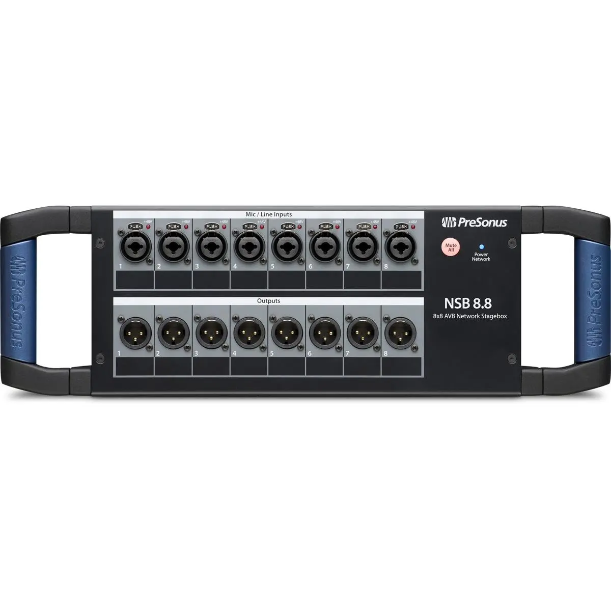 PreSonus NSB 8.8 8x8 AVB-Networked Stage Box, Digital Mixer Accessory for Recording, Compatible with Android Devices, Includes Cable Integration