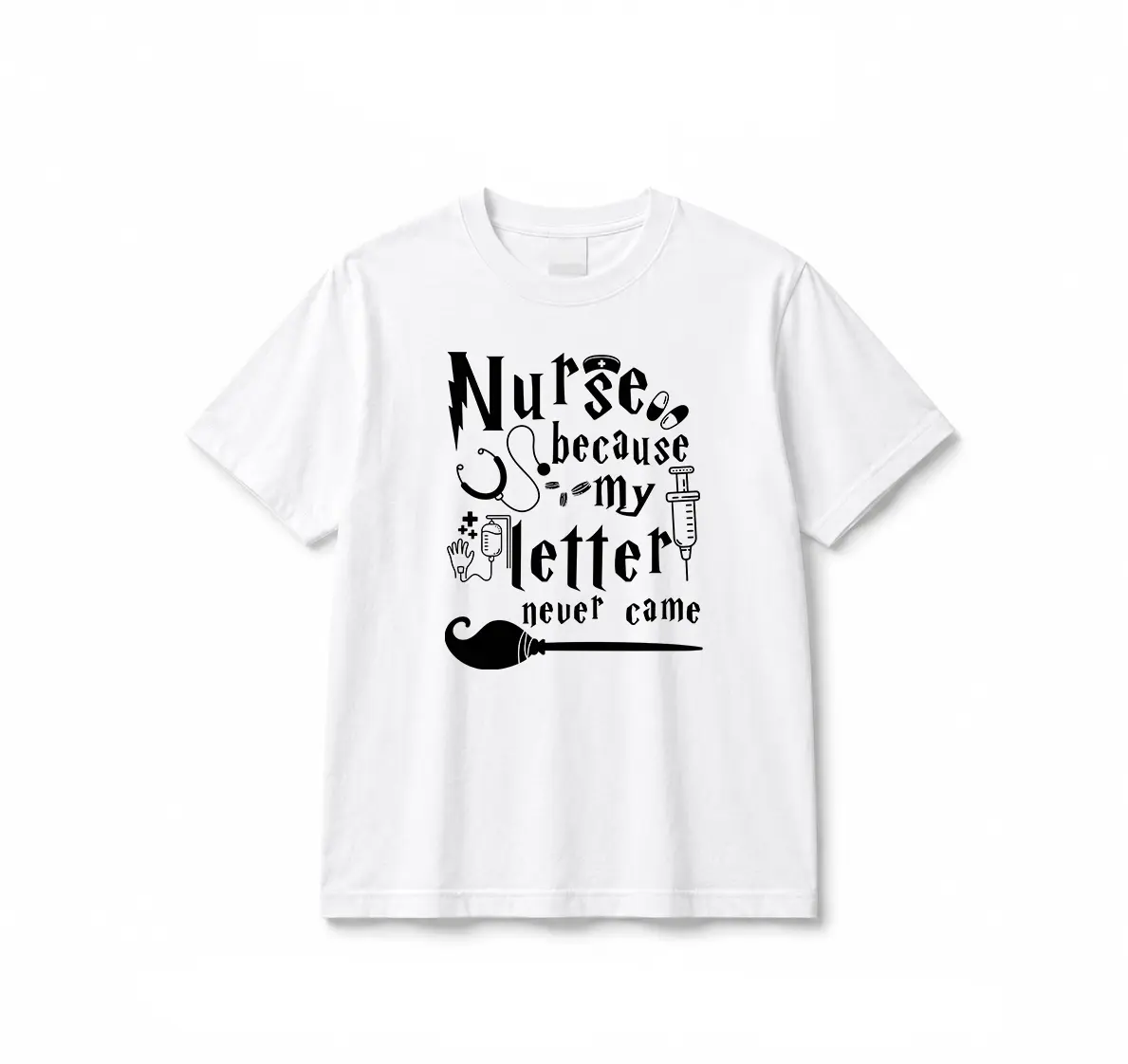 Nurse Because My Letter Never Came Shirt, Halloween Nurse Graphic, Funny Witch Nurse T-Shirt, Magical Nurse Hoodie, Mystical Nurse Sweatshirt