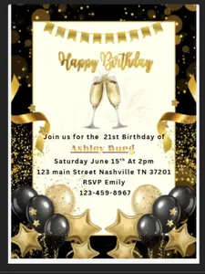 21st birthday invitation