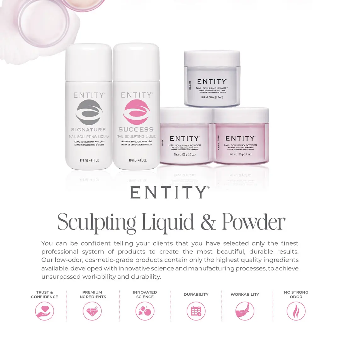 Entity Sculpting Liquid & Powder System – 4 fl oz Liquid | 3.7 oz Translucent Powder