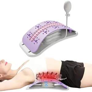 Back Stretcher 3 Level Adjustable Lumbar Back Cracker Board, Back Cracking Device, Back Massager for Scoliosis, Spine Decompression Back Stretching Device outdoorfun