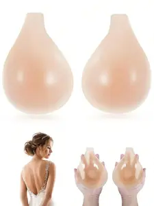 Women's Strapless Sticky Invisible Push Ip Ultra-Thin Silicone Bra Sticky Pasties Nipple Covers，Sticky Bra Nipple Cover,Strapless Bra,Lingerie,Push Up Bra,  Backless Bra Suitable For Formal Dresses, Dates, Wedding, Adhesive Invisible Bra