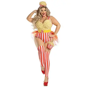 Plus Size Popcorn Babe Costume for Women