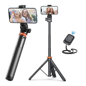 Upgraded 61" Phone Tripod with Wireless Remote & Selfie Stick | All-in-One, Travel-Friendly Stand for iPhone 13-17& Android