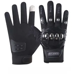 Steel Outdoor Knuckle Motorcycle Gloves For Men & Women, 1 Count Protective Outdoor Riding Gear,Suitable for palm widths of 3.1 to 3.7 inches.