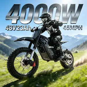 ABKDO 4000W peak power Electric bicycle, equipped with front suspension,48V 23Ah battery, 14-inch speed of 45MPH and a range of 40 miles, suitable for riding on mountain roads. Jungle Off-Road