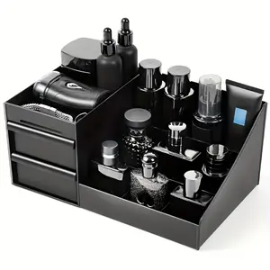 Men's cologne storage box with lid, perfume organizing box, dressing table storage organizer, perfume rack with drawers, bathroom storage rack, countertop cosmetics storage box, Durable storage organizer