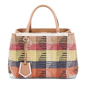 Pre-owned FENDI Raffia Crossbody Bags 2 Jour Limited Edition Common Multicolor JM MM339