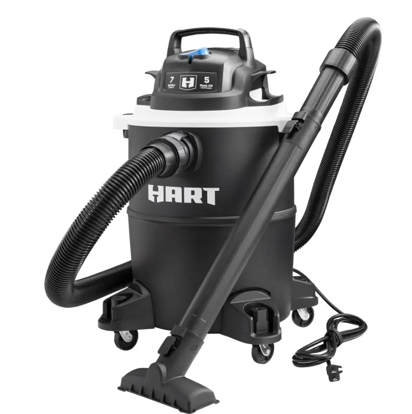 HART VOC708PF 3701 7 Gallon 5 Peak HP Poly Wet/Dry Vacuum with Blower Function