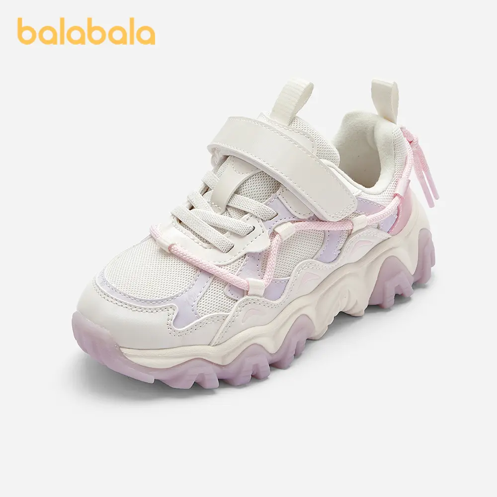 Balabala children's shoes children's sports shoes girls mesh shoes 2025 spring new shoes dad shoes anti-slip trend
