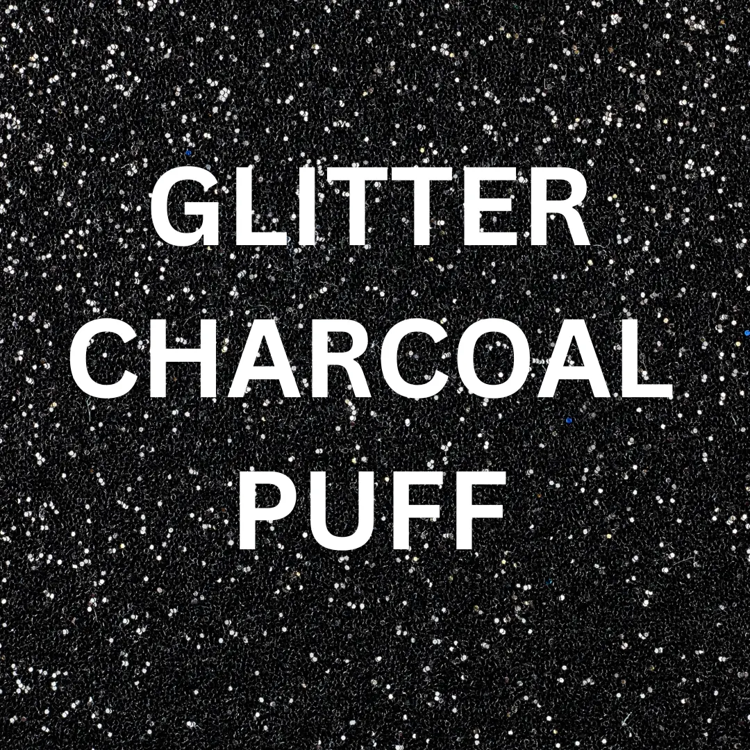 3D Super Glitter Puff Heat Transfer Vinyl (HTV) - Charcoal DIY Craft Embellishments, Sparkly Finish Handicraft Embossing Supply, Applies at 270-280 for 10 Sec, 275 for Metallic Colors