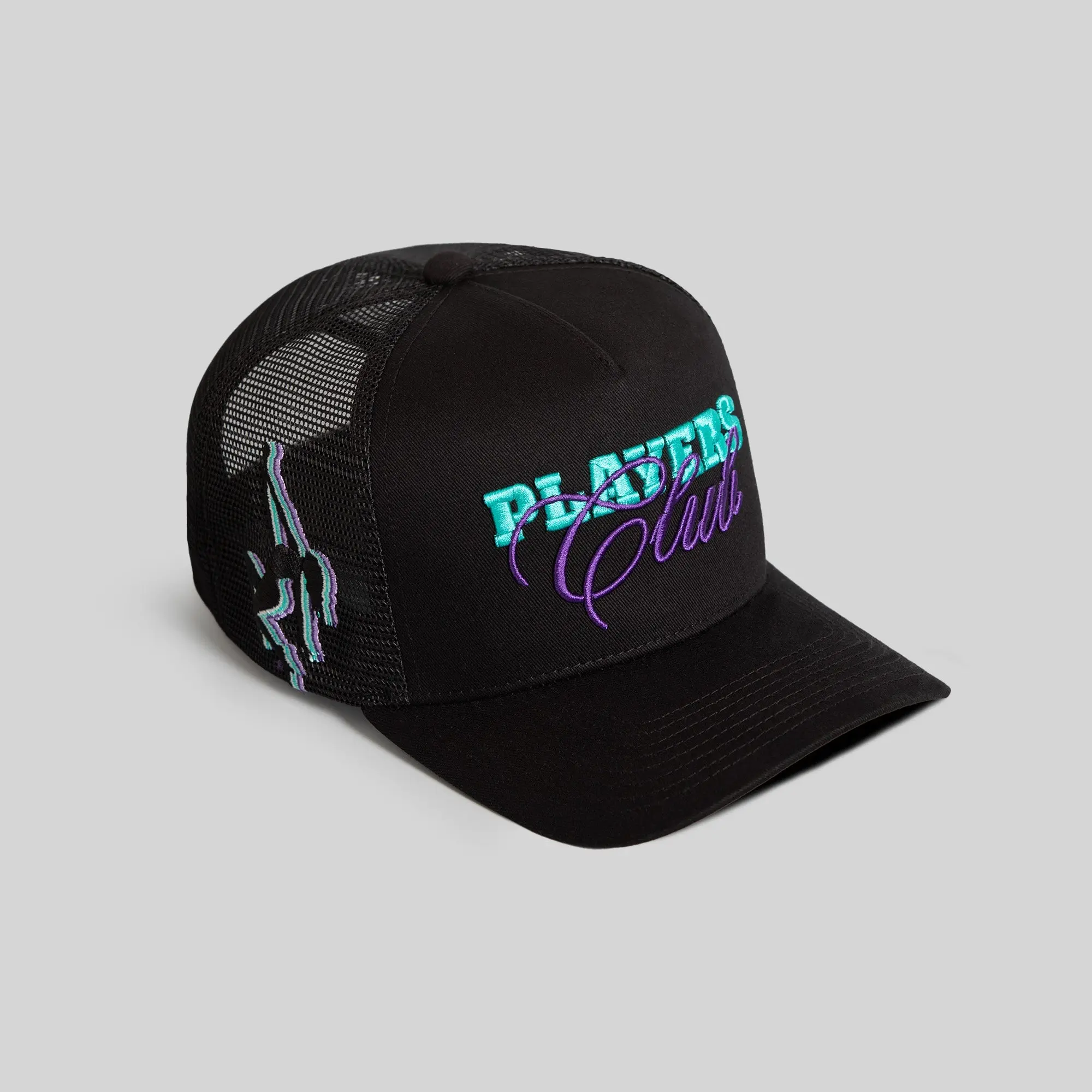 Field Grade Players Club Black Twill Mesh | trucker hat | twill mesh | black hat | embroidered | adjustable | unisex | casual | streetwear | dad hat | snapback | graphic | vintage | Trendy Hat 2026 | Streetwear Headwear | Fashion Cap | Summer Hat