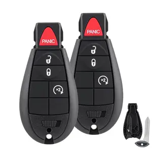 2 Replacement For 2008-2020 Dodge Ram 1500 2500 3500 Grand Caravan Chrysler Town & Country Remote Key Fob Case Shell 4 Button